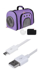 Pet Out Bag With Fan Side Mesh Ventilation