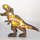 Wooden ornaments Creative animal totem Christmas decoration carving scenery wooden crafts