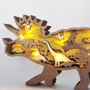 Wooden ornaments Creative animal totem Christmas decoration carving scenery wooden crafts