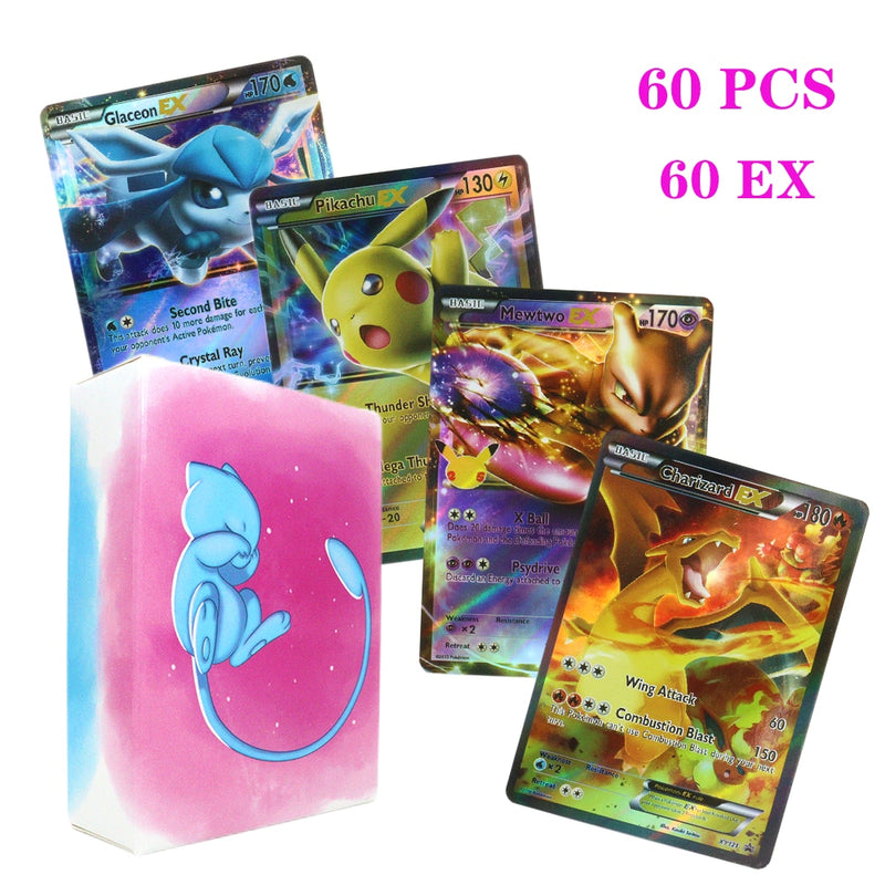 55-100pcs New Pokemon English French Spanish Cards Box Vmax GX Charizard Pikachu Hobbies Rare Collection Battle Cards Toys Gifts