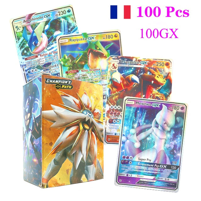 55-100pcs New Pokemon English French Spanish Cards Box Vmax GX Charizard Pikachu Hobbies Rare Collection Battle Cards Toys Gifts