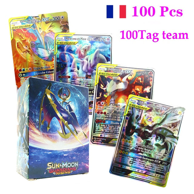 55-100pcs New Pokemon English French Spanish Cards Box Vmax GX Charizard Pikachu Hobbies Rare Collection Battle Cards Toys Gifts