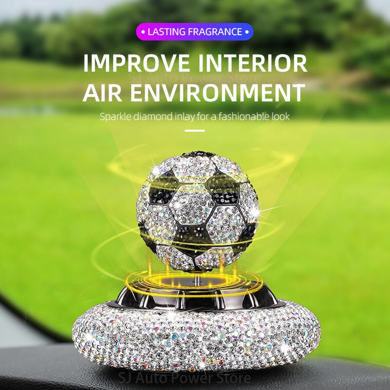 Solar Car Air Freshener Rotary Diamond Football Aromatherapy Diffusion Accessories Indoor Durable Men Dnd Women Original Perfume