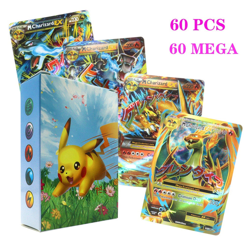 55-100pcs New Pokemon English French Spanish Cards Box Vmax GX Charizard Pikachu Hobbies Rare Collection Battle Cards Toys Gifts