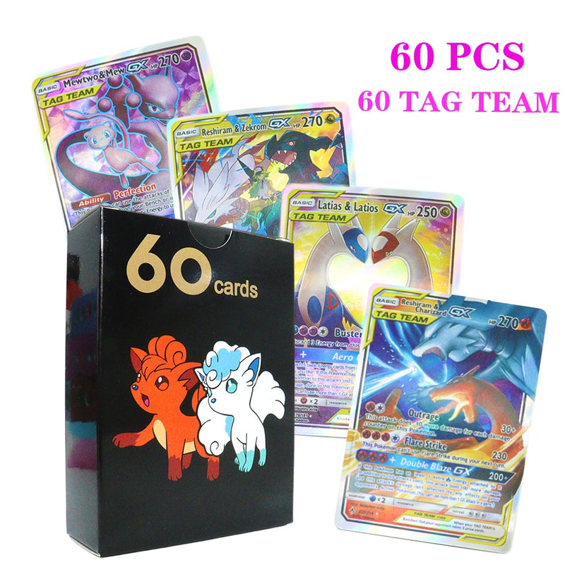 55-100pcs New Pokemon English French Spanish Cards Box Vmax GX Charizard Pikachu Hobbies Rare Collection Battle Cards Toys Gifts