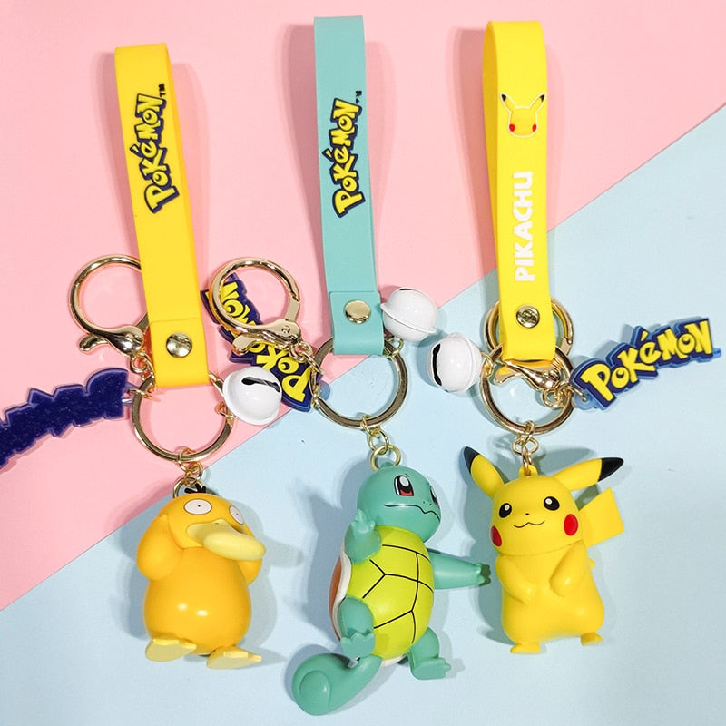 Original Pokemon Pikachu Figures Fashion Cartoon Keychain Pendant Pokémon Anime Decorations Model Toys Dolls Child Birthday Gift