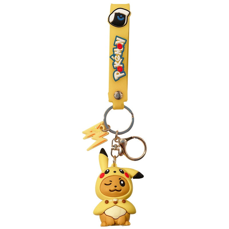 Original Pokemon Pikachu Figures Fashion Cartoon Keychain Pendant Pokémon Anime Decorations Model Toys Dolls Child Birthday Gift