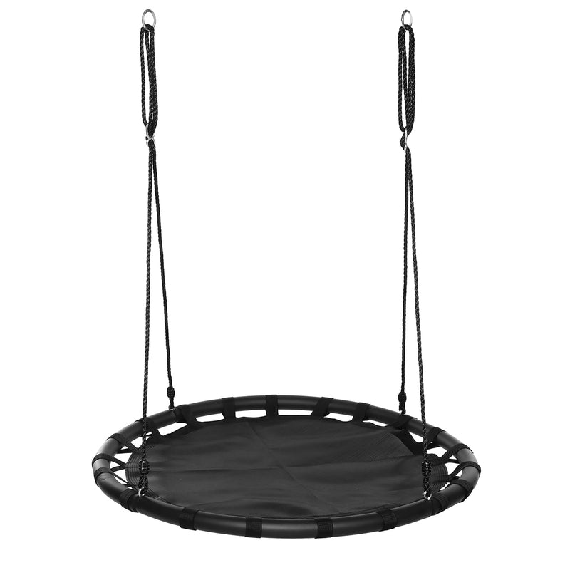 45&quot; Saucer Tree Swing Indoor Outdoor Platform Saucer Web Swing With Hanging Strap Kit for Kids Adults Christmas Gift