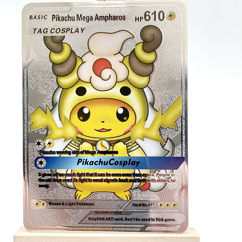 2022 Pokemon 27 Styles New Mewtwo GX MEGA Gold Metal Card Super Game Collection Anime Cards Toys for Children Christmas Gift