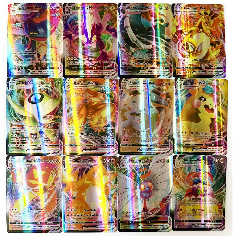 Pokemon Anime Card English Spanish French V GX MEGA TAG TEAM EX Game Battle Card Collection Charizard Pikachu Cards Toys Gift