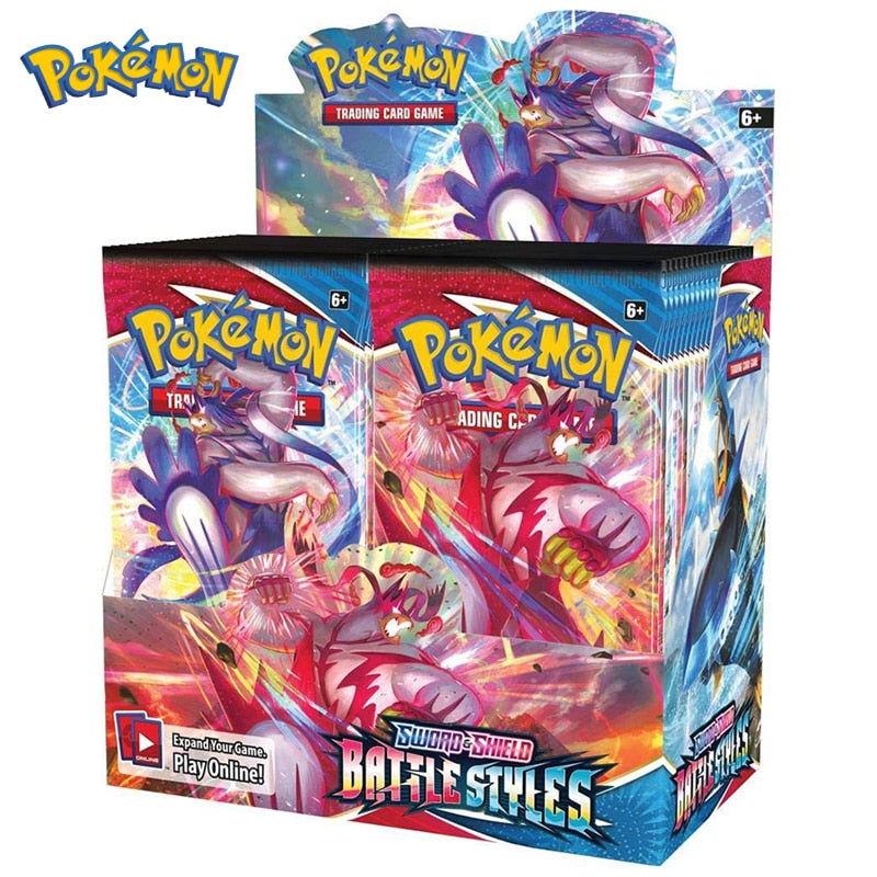 Pokemon Evolution Booster Gift Box TCG Sword and Shield Fighting Style Booster Bag Sealed Trading Card Game Collection Toy