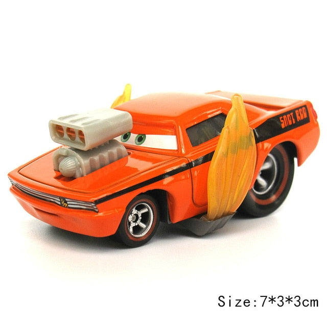 Disney Pixar Cars 3 2 Fabulous Hudson Hornet Sally Mater Lightning McQueen 1:55 Diecast Metal Alloy Model Cars Kid Gift Boy Toy