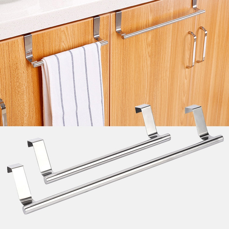 2 Size Towel Racks Over Kitchen Cabinet Door