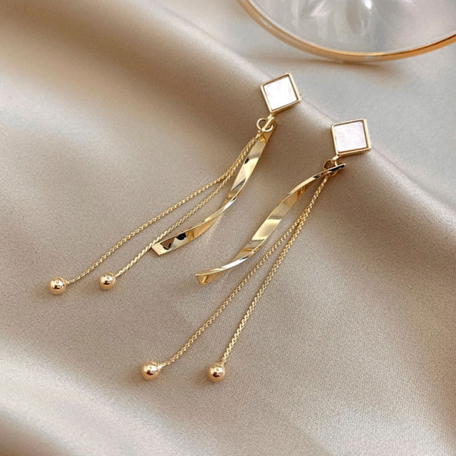 Pearl Long Earrings