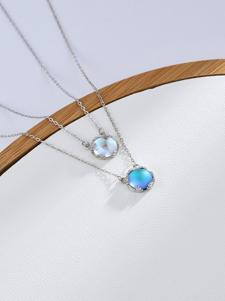 Aurora Pendant Necklace Halo Crystal