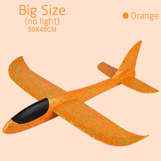 48CM Hand Throw Airplane EPP Foam Launch Fly Glider Planes Model Aircraft Outdoor Fun Toys for Children Party Game Boys Gift