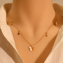 Gold Silver Color Chain Pendant Butterfly Necklace