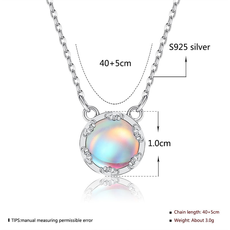 Aurora Pendant Necklace Halo Crystal