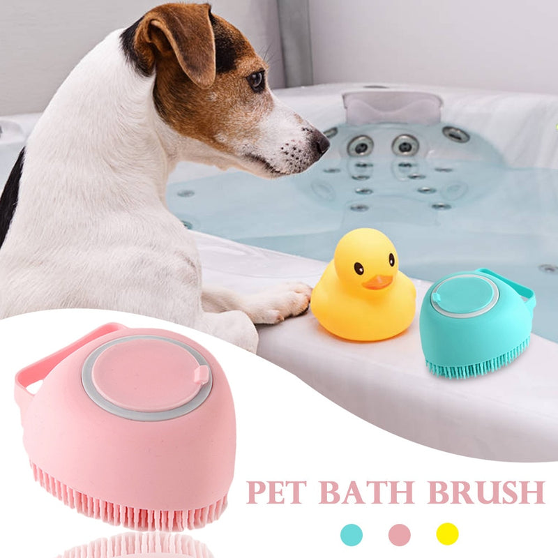 Pet shampoo massage brush