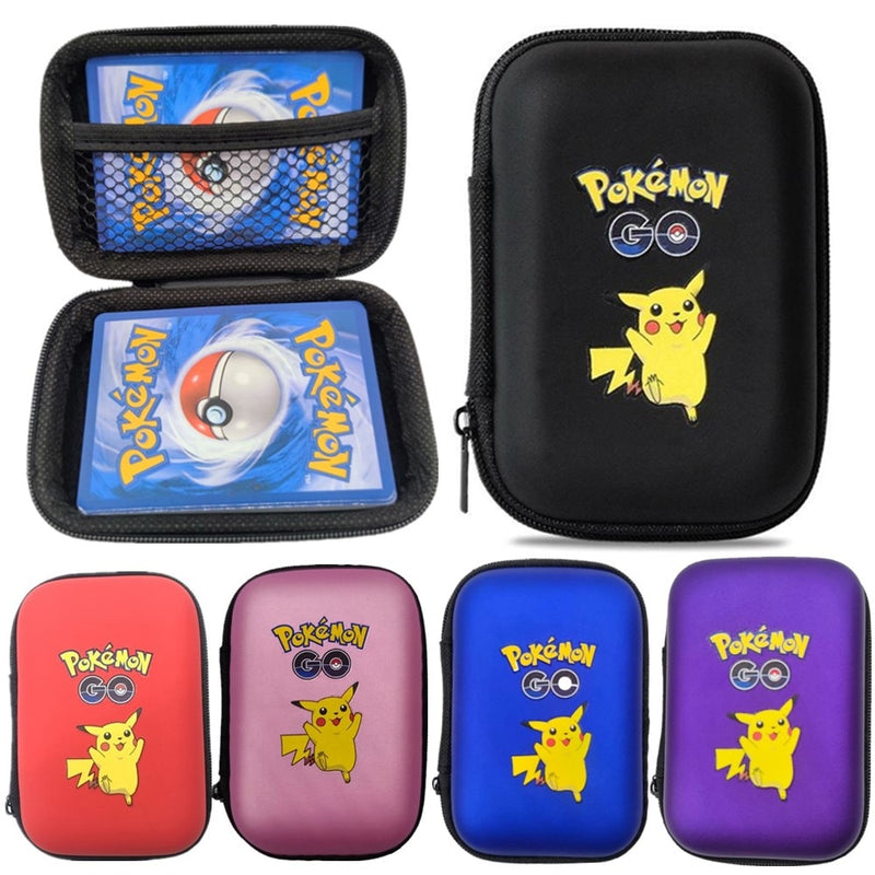 Pokemon Cards Covers Pouch Pikachu Album Book 50 Capacity Card Holder Album Hard Case Book Holder Game Card Earphone Box Gx MEGA