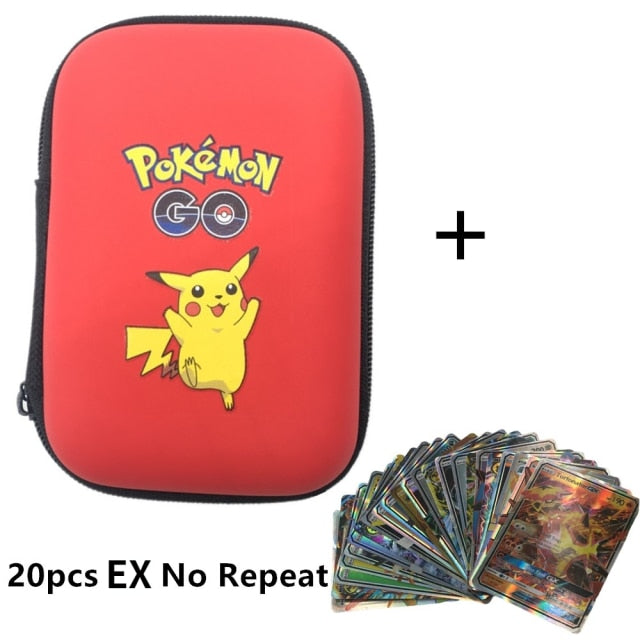 Pokemon Cards Covers Pouch Pikachu Album Book 50 Capacity Card Holder Album Hard Case Book Holder Game Card Earphone Box Gx MEGA