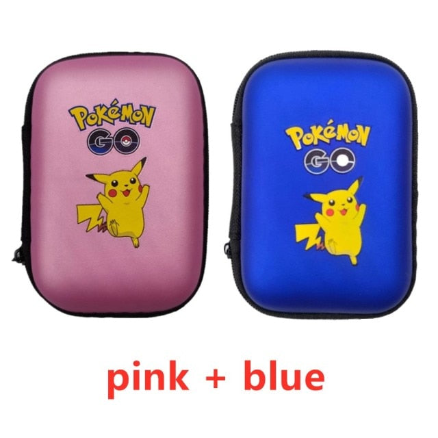 Pokemon Cards Covers Pouch Pikachu Album Book 50 Capacity Card Holder Album Hard Case Book Holder Game Card Earphone Box Gx MEGA