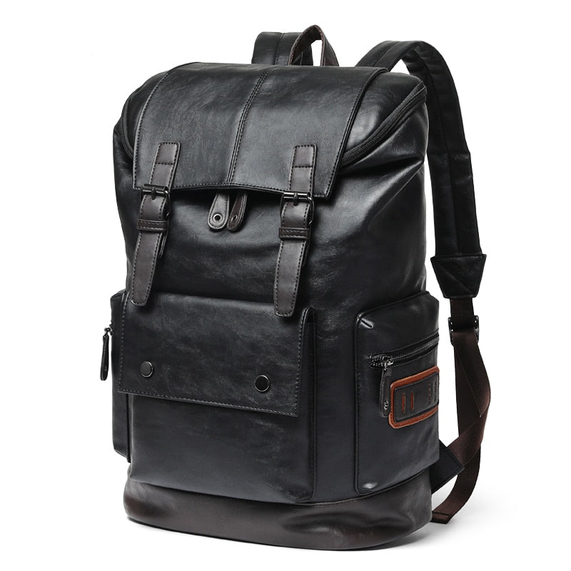 Men Leather Backpack Men&