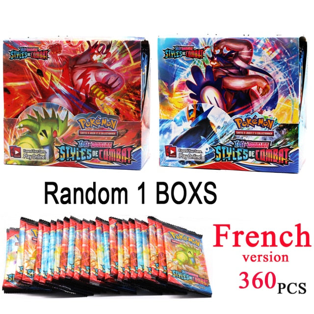 2021 Newest Pokemon Cards 360Pcs Spanish/French/English Pokemon TCG: Shining Fates Booster Box Trading Card Game Collection Toys