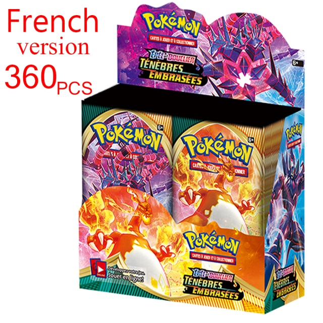 2021 Newest Pokemon Cards 360Pcs Spanish/French/English Pokemon TCG: Shining Fates Booster Box Trading Card Game Collection Toys