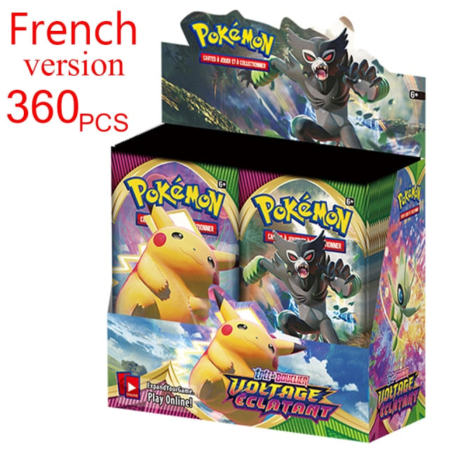 2021 Newest Pokemon Cards 360Pcs Spanish/French/English Pokemon TCG: Shining Fates Booster Box Trading Card Game Collection Toys