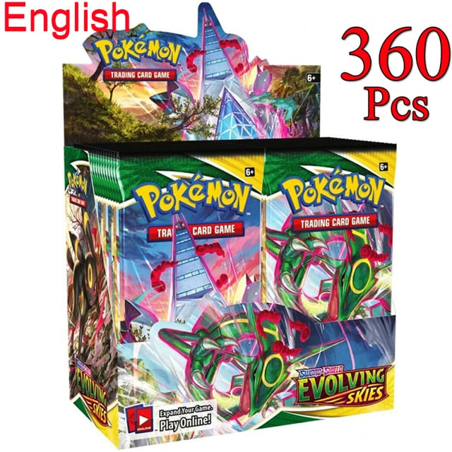 2021 Newest Pokemon Cards 360Pcs Spanish/French/English Pokemon TCG: Shining Fates Booster Box Trading Card Game Collection Toys