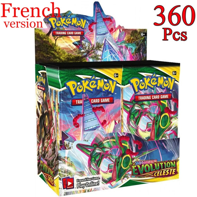 2021 Newest Pokemon Cards 360Pcs Spanish/French/English Pokemon TCG: Shining Fates Booster Box Trading Card Game Collection Toys