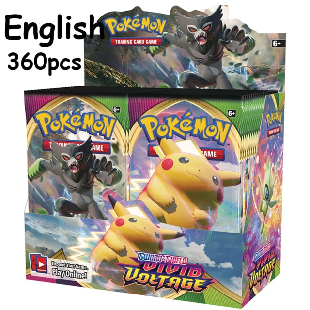 2021 NEW 360Pcs Pokemon TCG: Fusion Strike Shining Fates Booster Box Trading Card Game Collection Toys