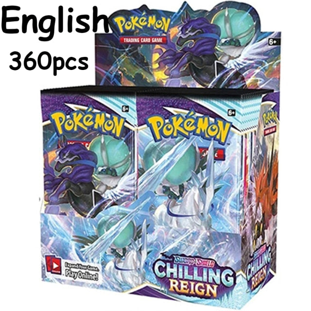 2021 NEW 360Pcs Pokemon TCG: Fusion Strike Shining Fates Booster Box Trading Card Game Collection Toys