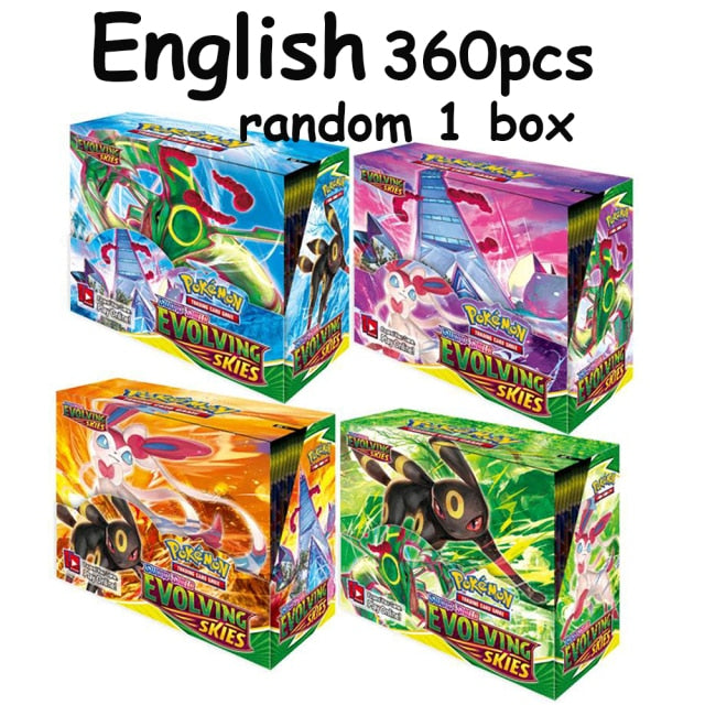 2021 NEW 360Pcs Pokemon TCG: Fusion Strike Shining Fates Booster Box Trading Card Game Collection Toys