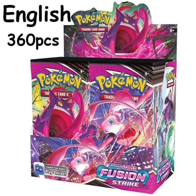 2021 NEW 360Pcs Pokemon TCG: Fusion Strike Shining Fates Booster Box Trading Card Game Collection Toys