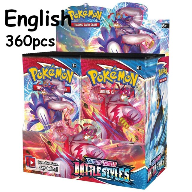 2022 NEW 360Pcs TCG: Sword &amp; Shield Fusion Strike Chilling Reign  Card Pokemon Cards Booster Display Box Collection Card