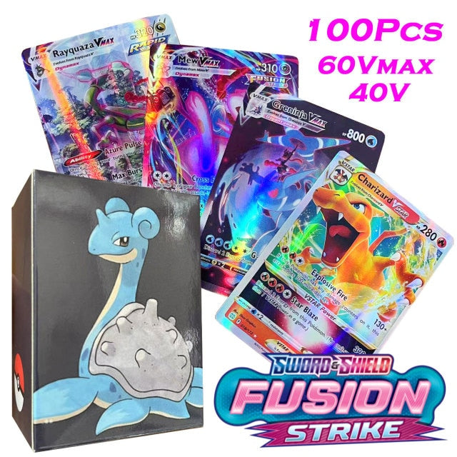 2022 New Pokemon Cards Holographic Board Game Vstar Vmax GX DIY Charizard Energy Trading Card Game English Version Kids Gift