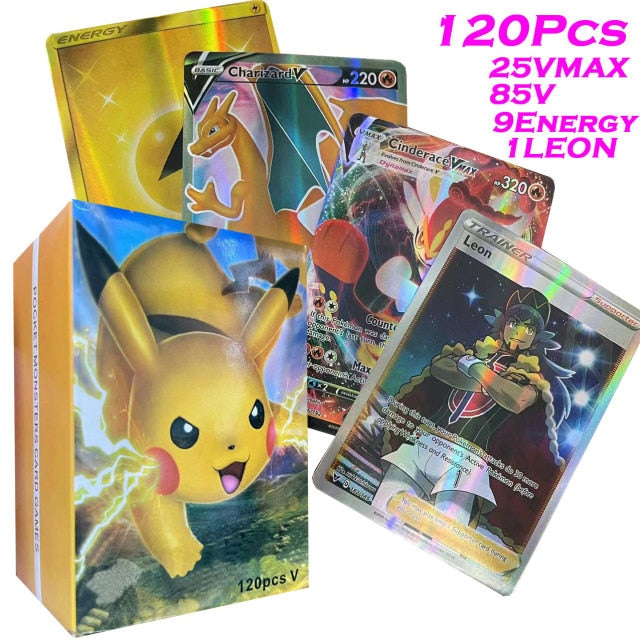 2022 New Pokemon Cards Holographic Board Game Vstar Vmax GX DIY Charizard Energy Trading Card Game English Version Kids Gift